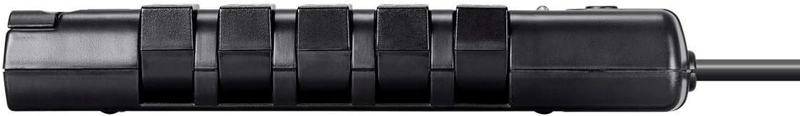 Monoprice 10 Outlet Rotating Surge Protector Power Block / Strip - 8 Feet - Black | 2880 Joules, Heavy Duty Cord