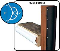 Dock Edge Piling Bumper - One End Capped - 6' - Beige