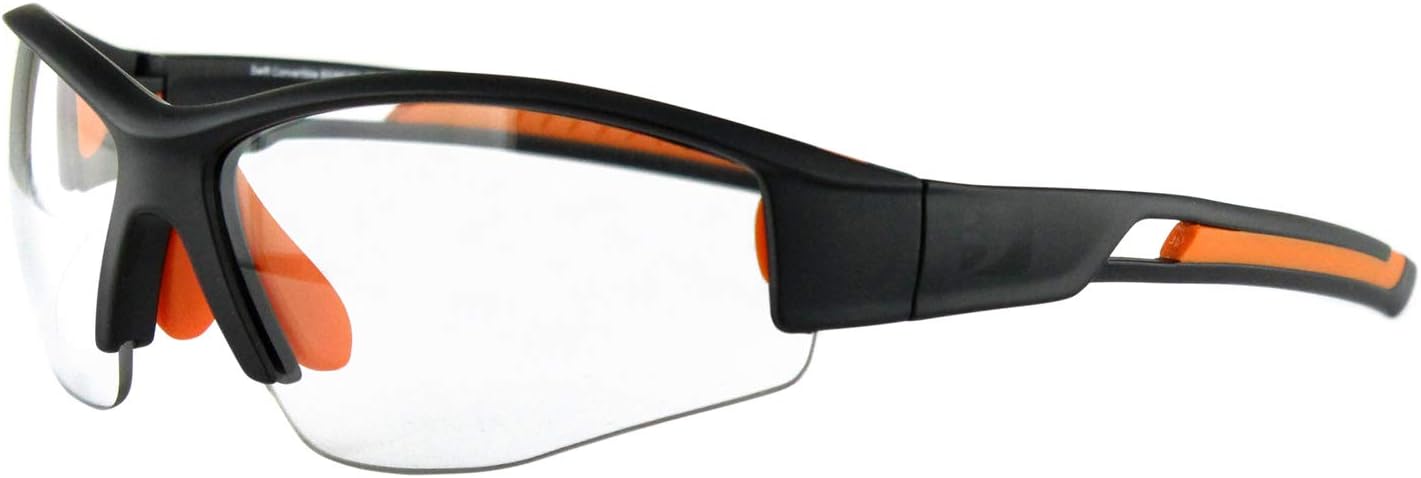 Bobster ® Swift, Matte Black and Orange Frame, Smoked, Yellow, & Clear Lens