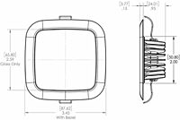 Lumitec Square Mirage Down Light - Polished Bezel