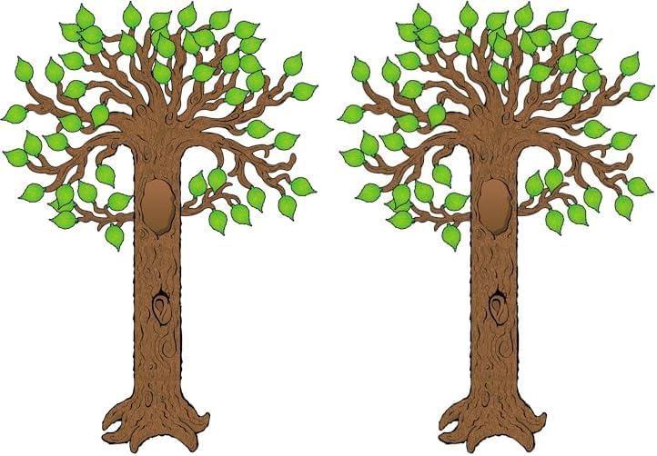 Carson Dellosa 64 pc Tree Bulletin Board Set, Tree Wall Decor and Leaf Cutouts for Classroom Decor