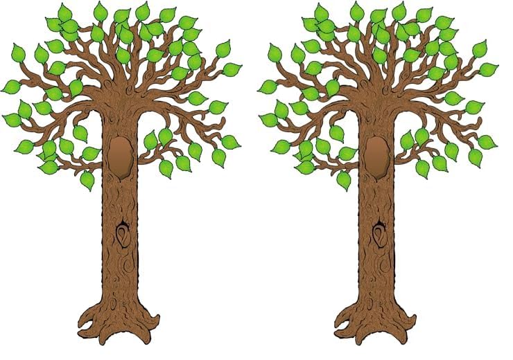 Carson Dellosa 64 pc Tree Bulletin Board Set, Tree Wall Decor and Leaf Cutouts for Classroom Decor