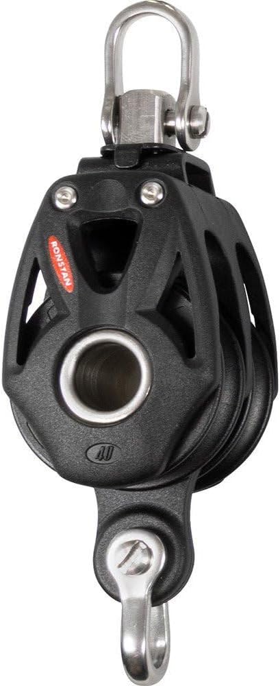 Ronstan Series 40 Orbit BB Double Block w/Becket & Swivel Shackle