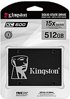 Kingston KC600 512GB 2.5 Inch SATA3 Solid State Drive (3D TLC), Model: SKC600/512G