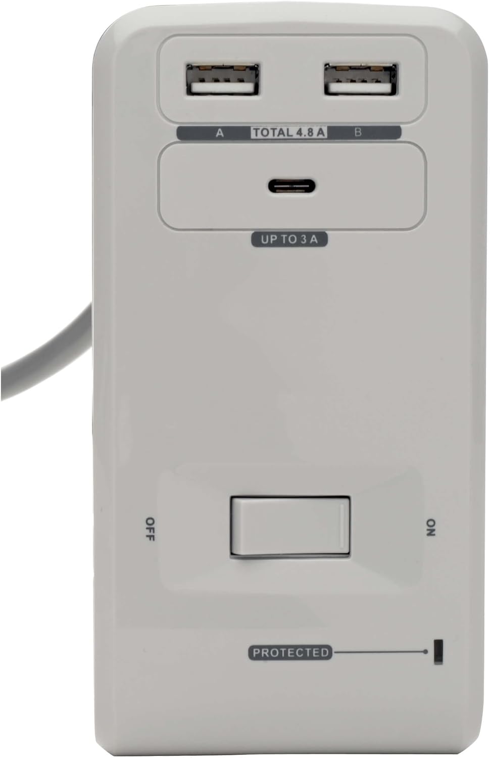 Eaton Tripp Lite Series 6-Outlet Surge Protector with2 USB-A (2.4A Shared) & 1 USB-C (3A) - 8 ft. Cord, 1080 Joules