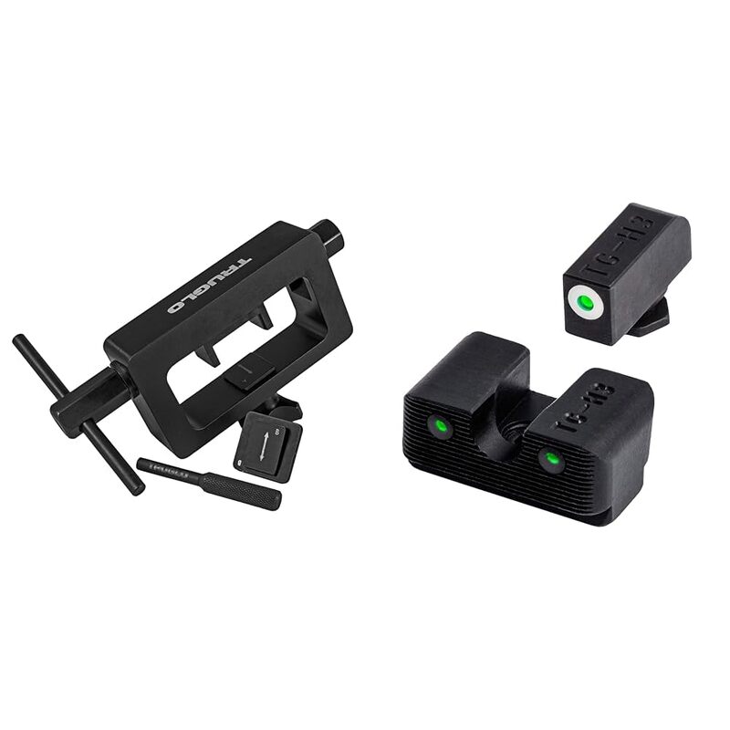 TRUGLO Glock Rear/FRNT SGT INSTL Tool aiming scope sight + Tritium Pro Compact Glow