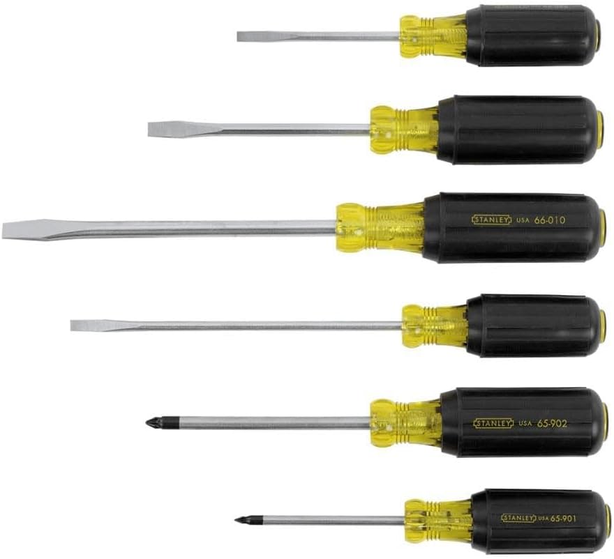 Stanley 6 Piece Vinyl Grip Pro Screwdriver Set