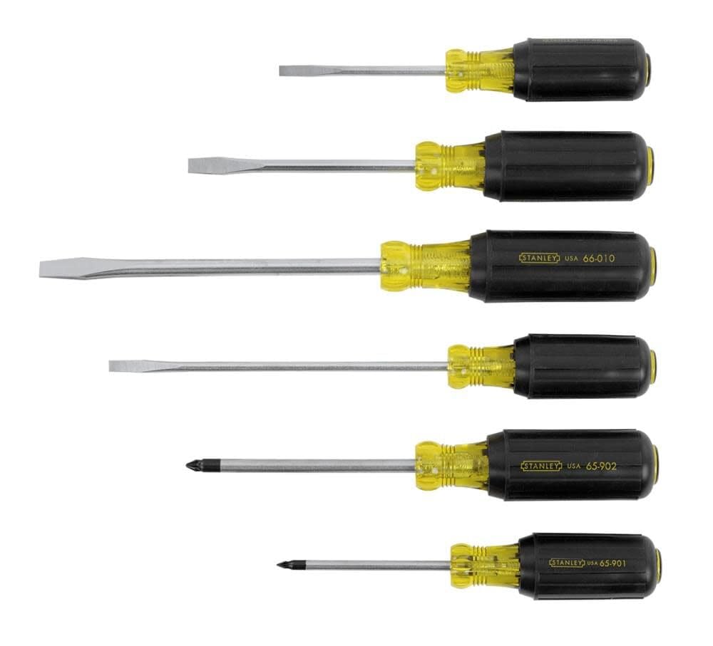 Stanley 6 Piece Vinyl Grip Pro Screwdriver Set