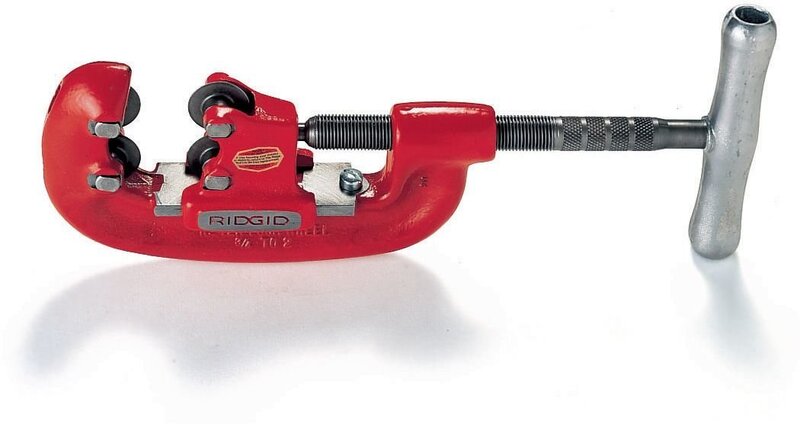 RIDGID 32870 Model 42-A Heavy-Duty 4-Wheel Pipe Cutter, 3/4-inch to 2-inch Steel Pipe Cutter,Silver/Red