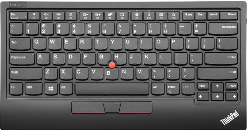 Lenovo ThinkPad TrackPoint Keyboard II (US English) - Wired/Wireless Connectivity - Bluetooth - 2.40 GHz - 4Y40X49493