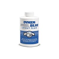 Dykem 80400 Steel Blue Layout Fluid 8 oz Brush-In-Cap