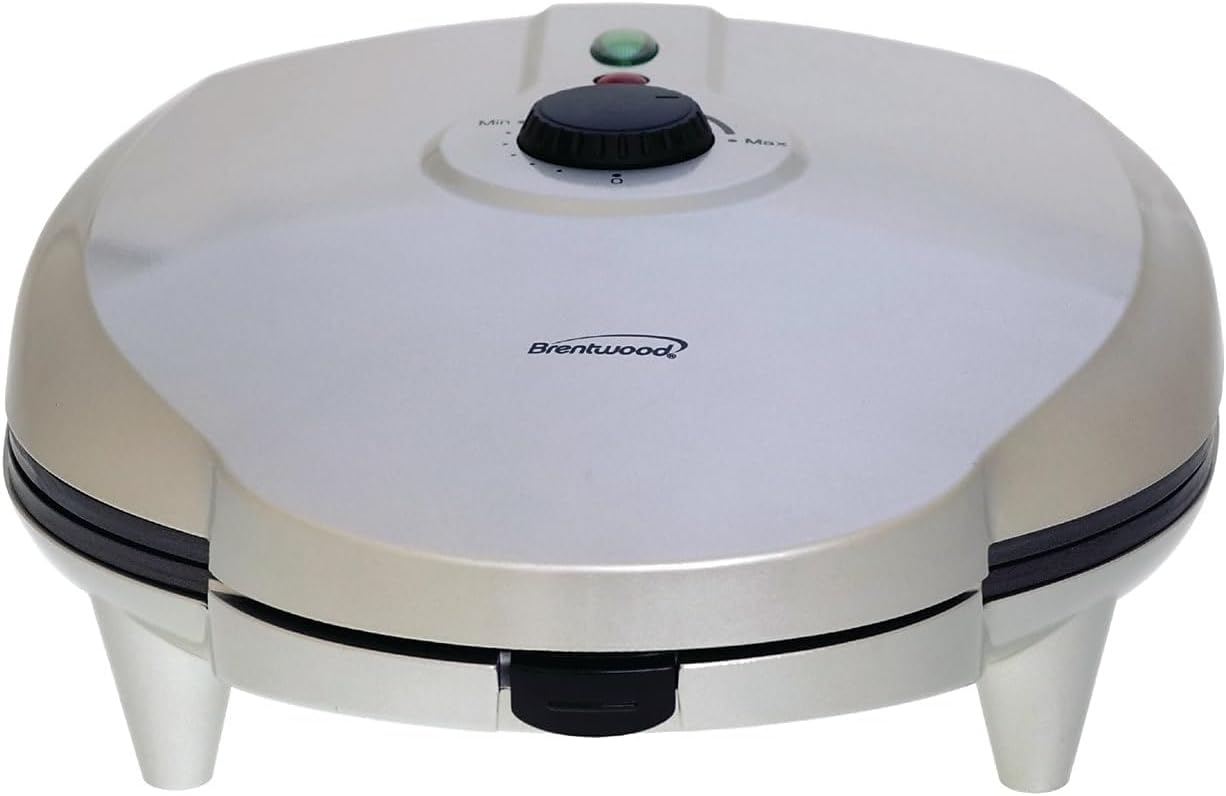 Brentwood AR-136 6 Piece Non-Stick Arepa Maker Silver, 1"