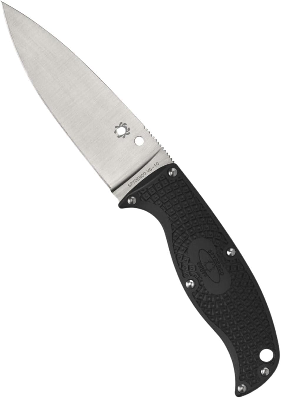 SPYDERCO Enuff 2 Fixed Blade Knife with FRN Handle and Polymer Sheath