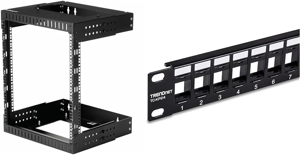 StarTech.com 2-Post 19" Open-Frame Wall Mount Network Rack with Adjustable Depth