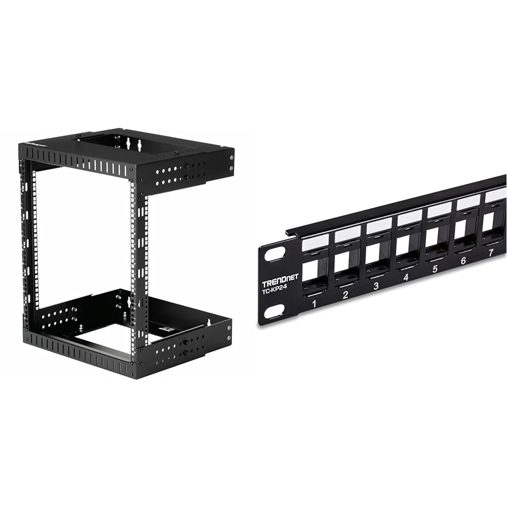 StarTech.com 2-Post 19" Open-Frame Wall Mount Network Rack with Adjustable Depth