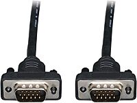 Tripp Lite Low Profile VGA Coax Monitor Cable High Resolution cable with RGB coax (HD15 M/M) 6-ft.(P502-006-SM) , Black