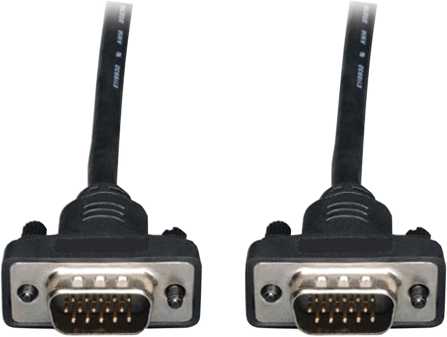 Tripp Lite Low Profile VGA Coax Monitor Cable High Resolution cable with RGB coax (HD15 M/M) 6-ft.(P502-006-SM) , Black