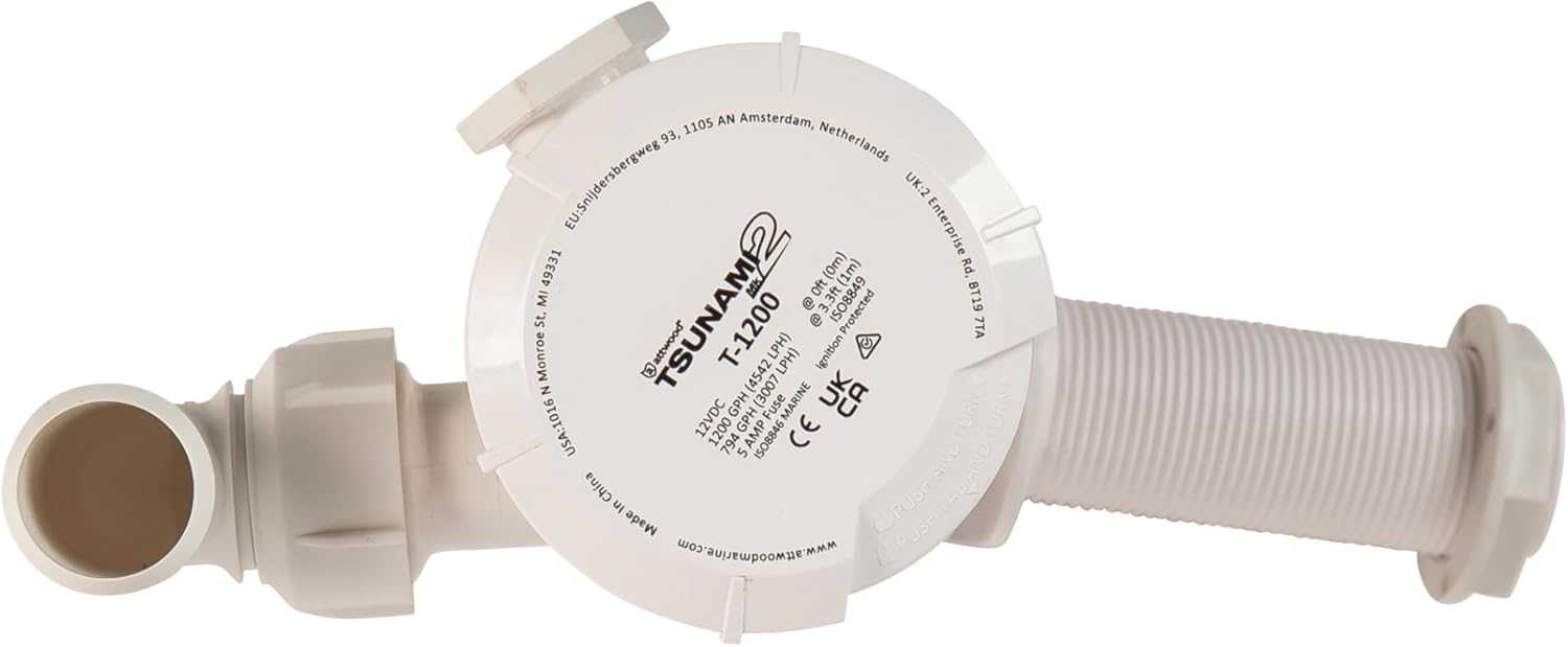 Attwood 5664-4 Tsunami Mk2 1200 GPH Aerator - 12V 90° Elbow