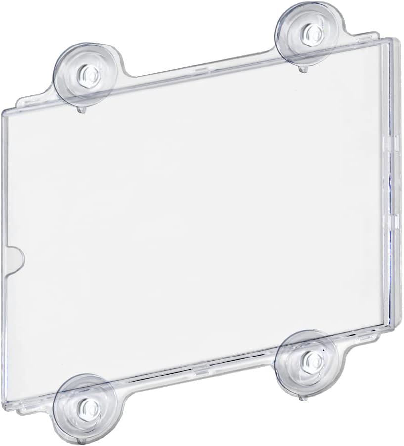 AZAR DISPLAYS Acrylic Window/Door Sign Holders with Suction Cups