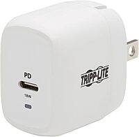 Tripp Lite USB Wall Charger USB C 18W Charging GaN Tech w/Lightning Cable (U280-W01-18C1-K)