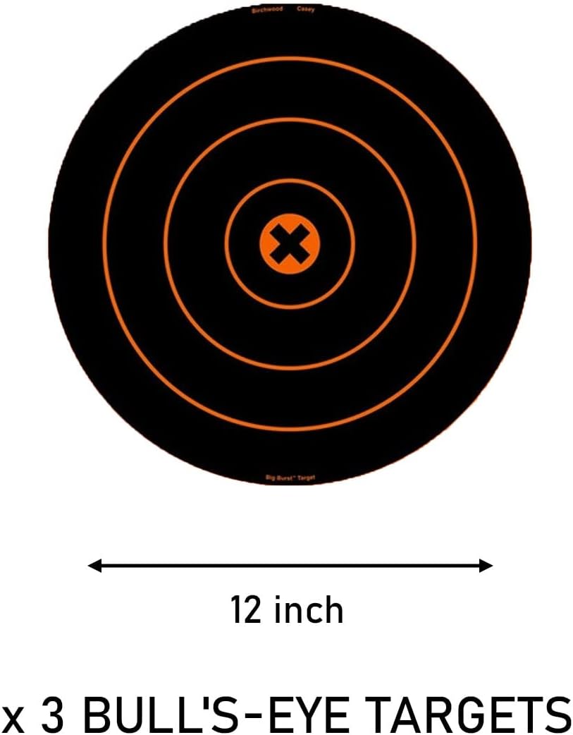 BIRCHWOOD CASEY Big Burst Bull's Eye Always Flat Adhesive Back Shooting Training Reactive Targets