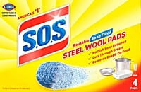 S.O.S. Steel Wool Soap Pads, 4 Count