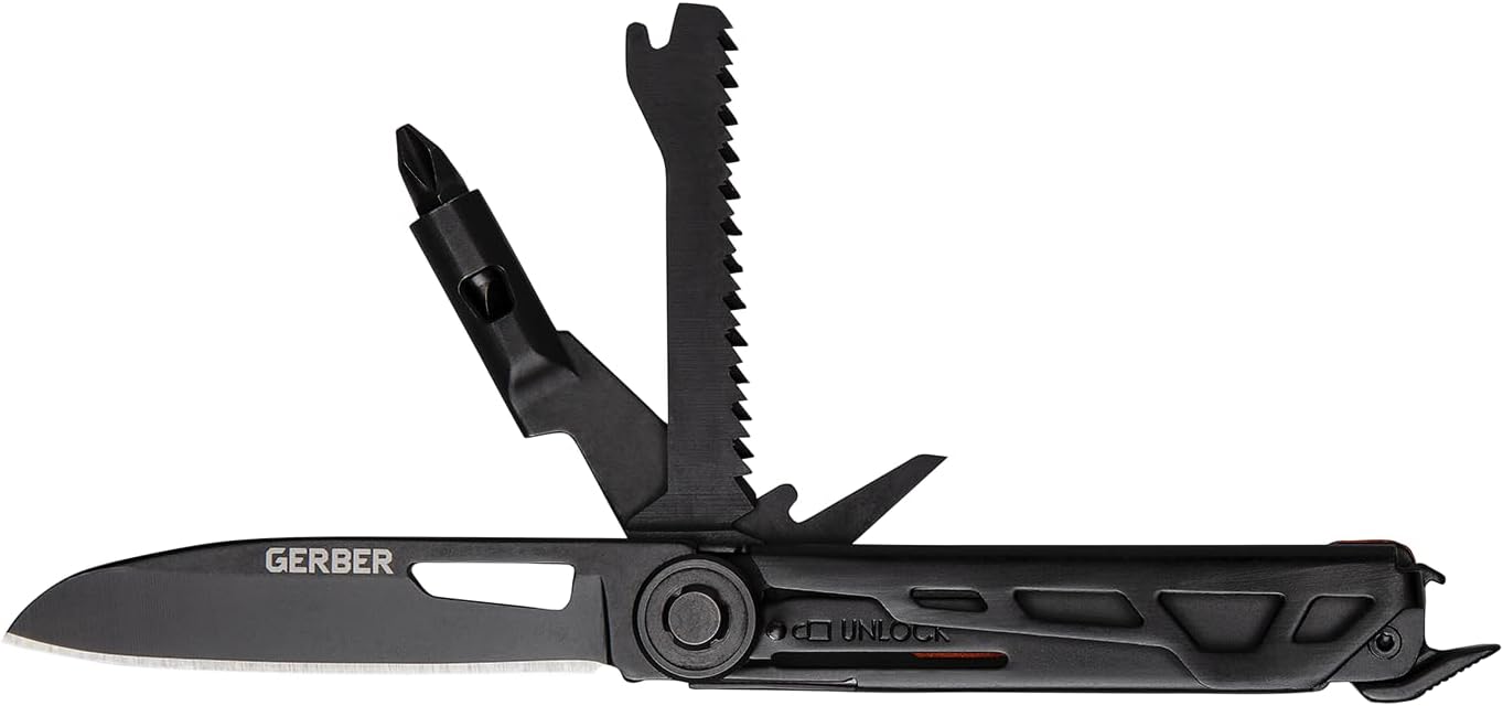 Gerber Gear Armbar Trade 8-in-1 Multi-tool - 2.5" Plain Edge Blade, Pry Bar, Hammer - EDC Gear and Equipment - Burnt Orange
