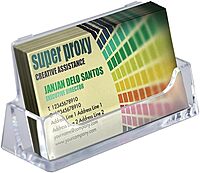 Azar Displays 252010-2PK Counter Business Card Holder, Clear, 2-Pack
