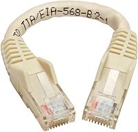 Tripp Lite Cat6 Gigabit Snagless Molded Patch Cable RJ45 M/M 6in 24 AWG 550 MHz