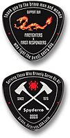 Spyderco 2025 Commemorative Fire Dragon Coin - Honoring Brave Firefighters with “Thank You” Message, Fire Axes Logo