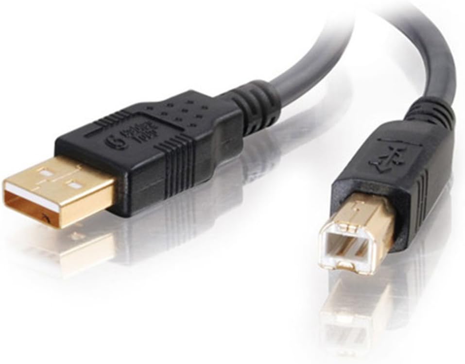 C2G Ultima Series 6.6ft USB A to USB B Cable - USB A to B Cable - USB 2.0 - Black - M/M - Type A Male USB