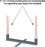 Birchwood Casey 18" Steel Folding Target Stand for Shooting - Durable Powder-Coated Metal Target Base Stand with 4 Stake