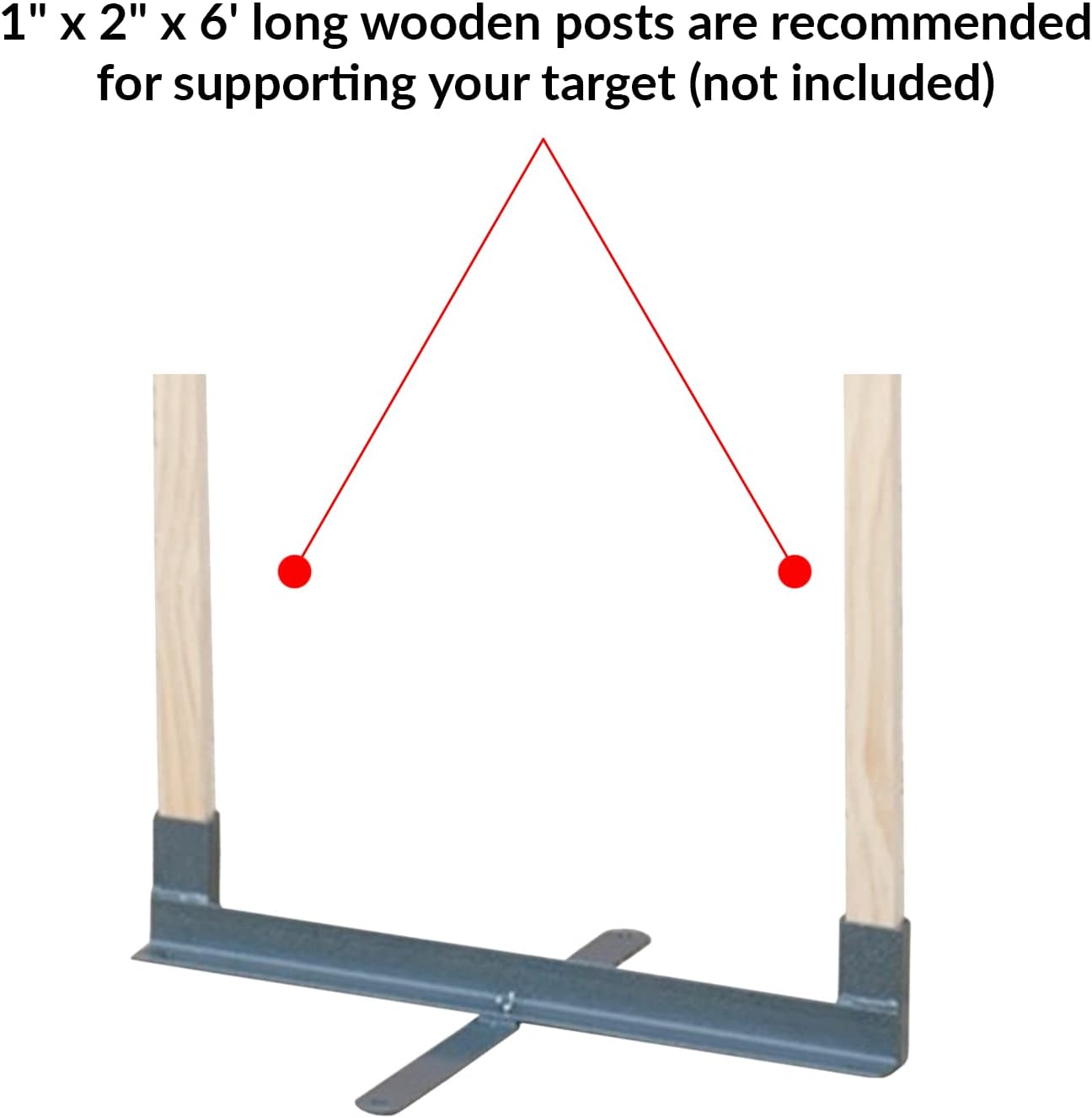 Birchwood Casey 18" Steel Folding Target Stand for Shooting - Durable Powder-Coated Metal Target Base Stand with 4 Stake