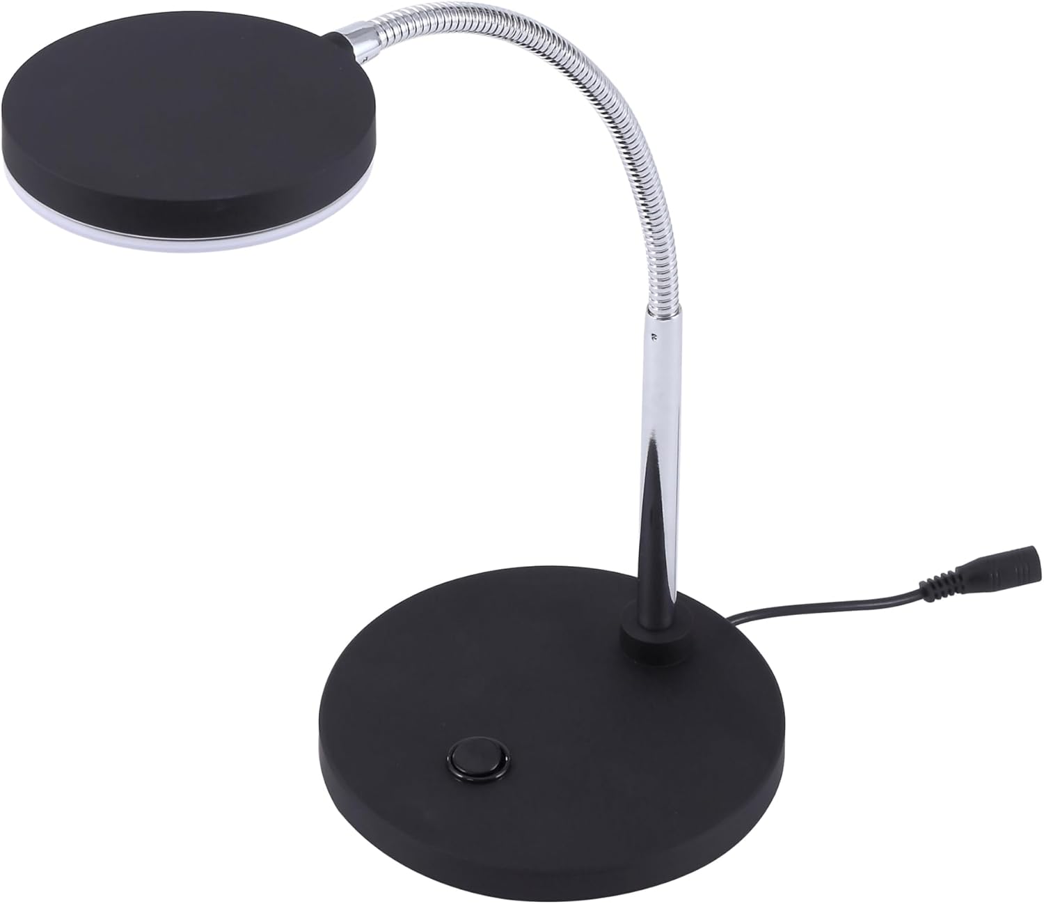 Bostitch Office LED Metal Gooseneck Desk Lamp, Flicker Free, Adjustable Head (VLED1800BK), Black