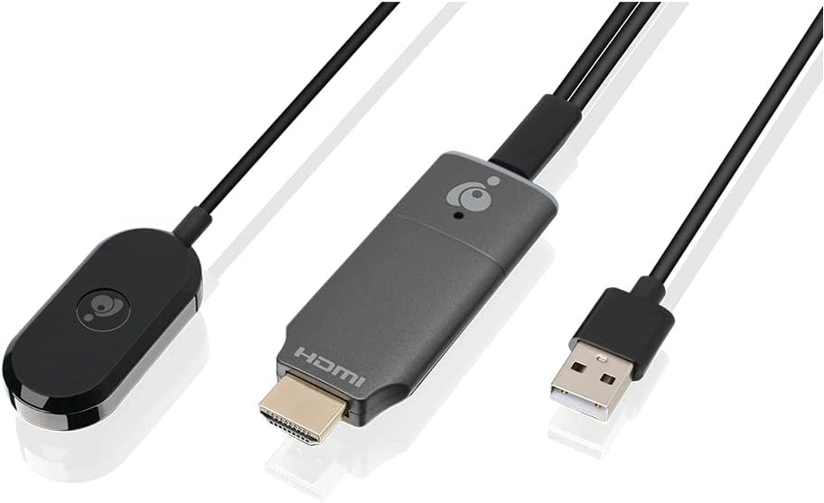 IOGEAR Mini Wireless 4K HDMI Video Screen Sharing Adapter - Wireless 2.4/5GHz withWPA-2 Security - Up to 30Ft