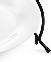 Elama 3-Tier Porcelain Serveware Set with Metal Rack