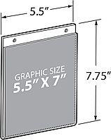 AZAR DISPLAYS U-Frame Wall-Mount Acrylic Sign Holders, Clear, Pack Of 10