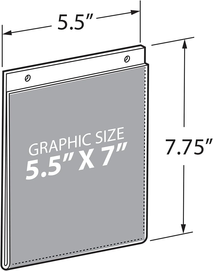 AZAR DISPLAYS U-Frame Wall-Mount Acrylic Sign Holders, Clear, Pack Of 10
