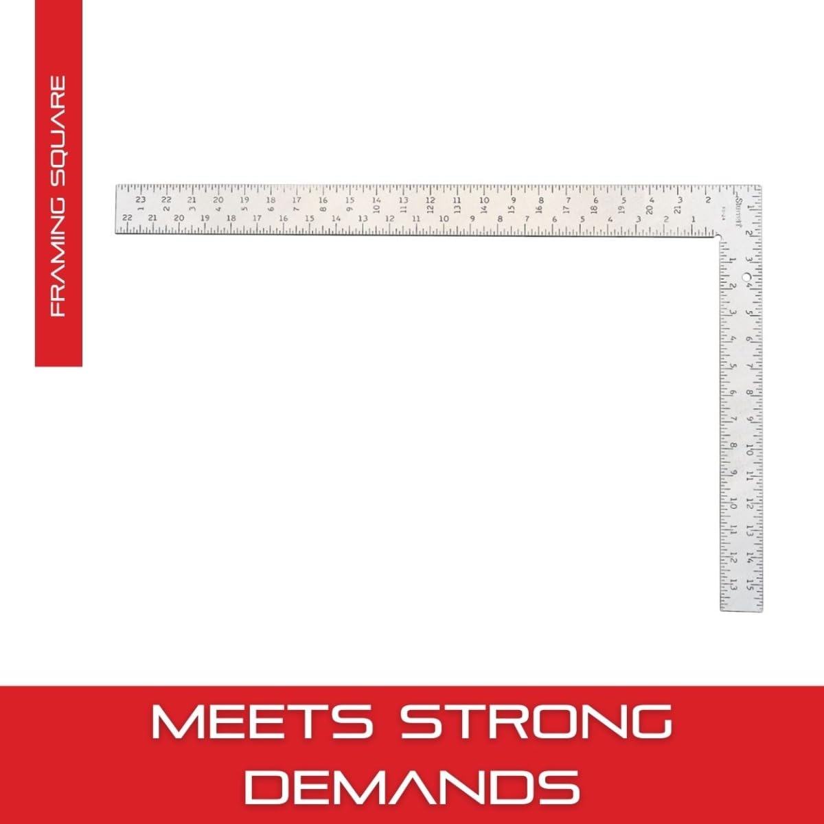 Starrett Professional Framing Square with Clear Coating and Tempered Steel - 1/8" Graduation Stamping, 24" x 2" Body