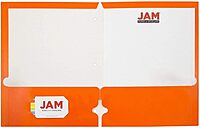 JAM PAPER Laminated Two-Pocket Glossy 3-Hole Letter Size Folders