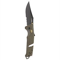 SOG Trident AT Ambidextrous Professional Partially Serrated Folding Knife | Cryo D2 Stainless Steel Blade