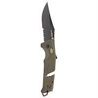 SOG Trident AT Ambidextrous Professional Partially Serrated Folding Knife | Cryo D2 Stainless Steel Blade