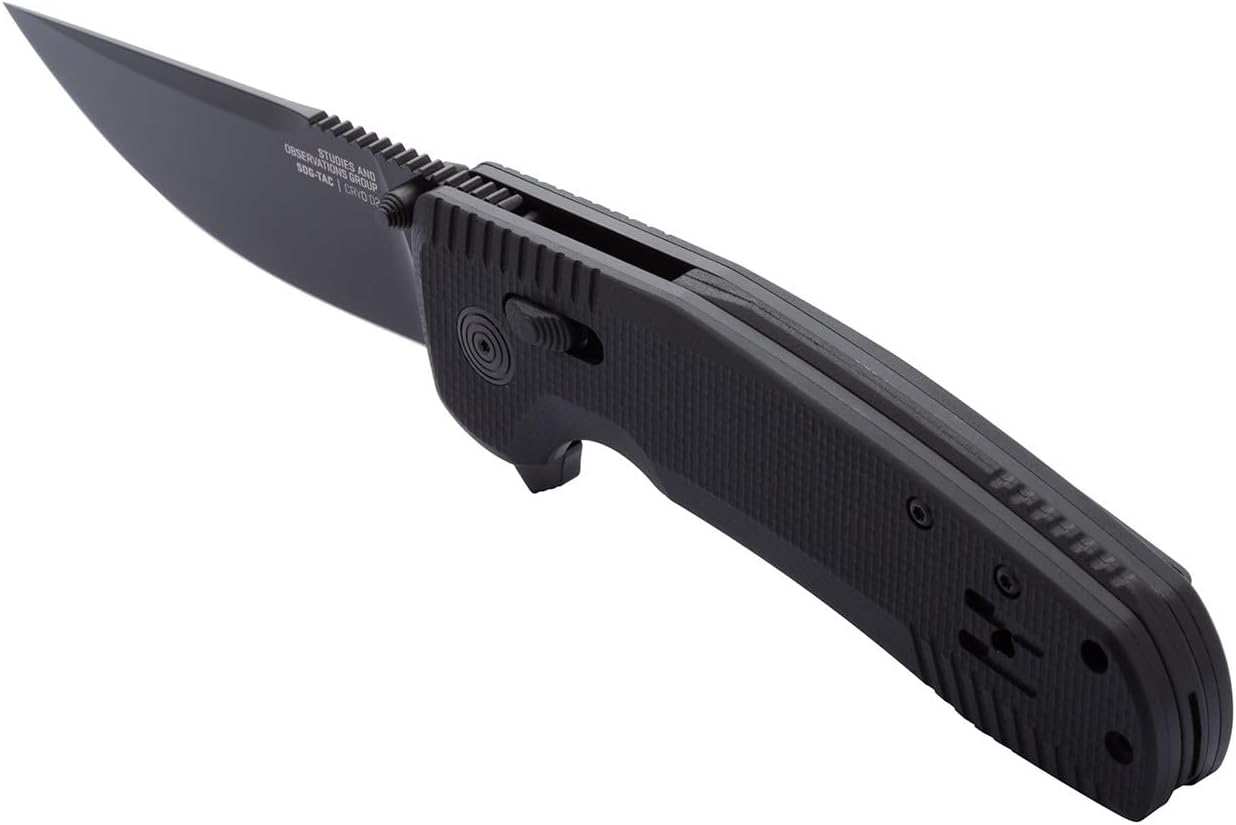 SOG TAC XR Professional Folding Knife | D2 Tool Steel & Ultra-Grip G10