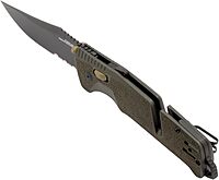 SOG Trident AT Ambidextrous Professional Partially Serrated Folding Knife | Cryo D2 Stainless Steel Blade