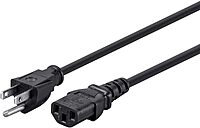 Monoprice Power Cord - NEMA 5-15P to IEC 60320 C13, 18AWG, 10A/1250W, 125V, 3-Prong