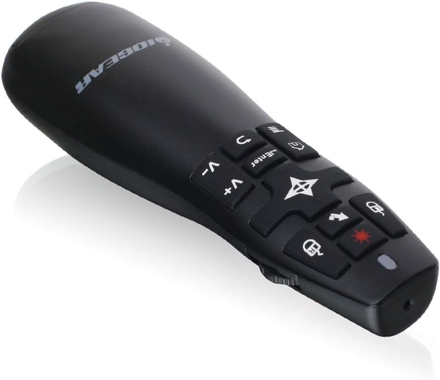 IOGEAR Red Point Pro 2.4GHz Gyroscopic Presentation Mouse with Laser Pointer, GME430R