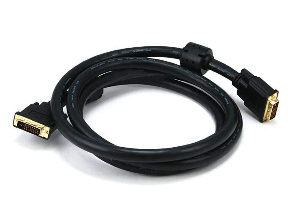 Monoprice 6ft 24AWG CL2 Dual Link DVI-D Cable - Black 24AWG 6 Feet Black