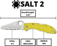 SPYDERCO Salt 2 Lightweight Folding Knife with FRN Handle