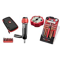 Real Avid Gunsmithing Torque Wrench Kit | All in One Torq Driver Tool with Screwdriver Bit Set & Brass Punch Set & Hammer