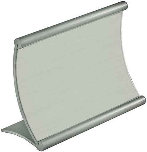 Azar Displays 300883 Curved Metal Sign Holder, 6"W x 4"H, Silver